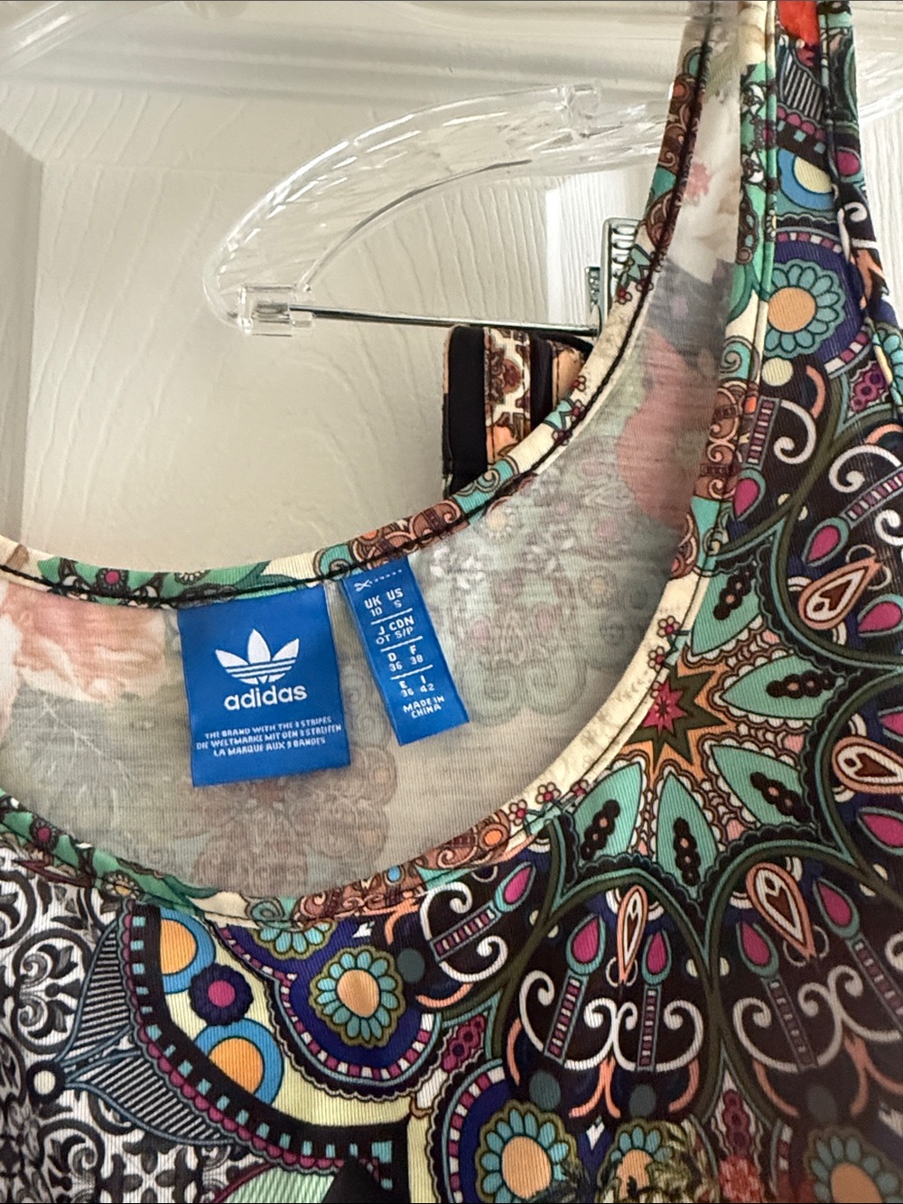 Adidas Black Multi Floral 3‑Piece Track Jacket Size M & Tank & Leggings Size S - Picture 3 of 10
